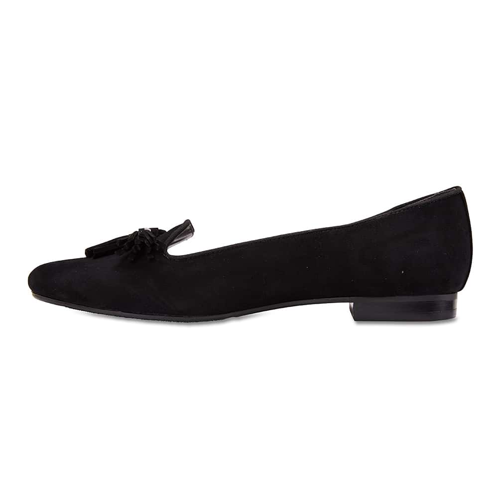 Taren Loafer in Black Suede