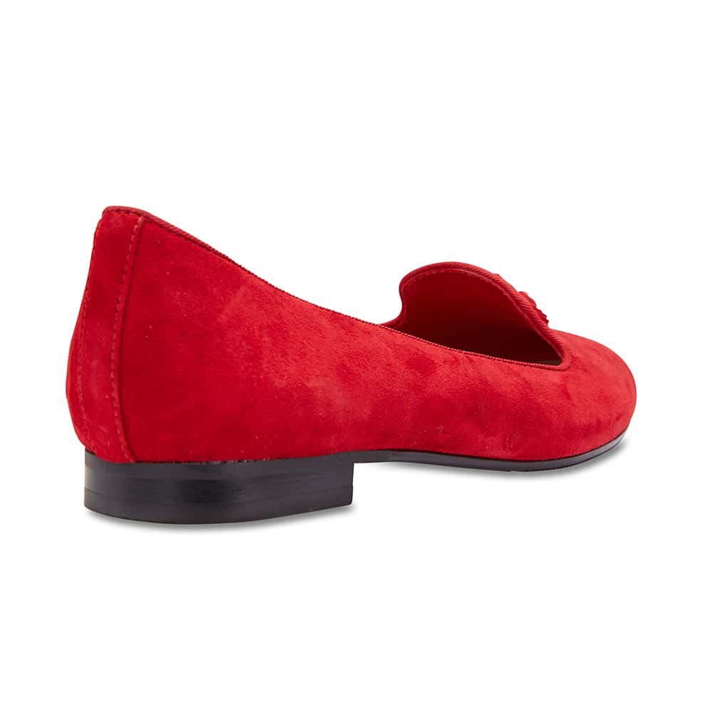 Taren Loafer in Red Suede