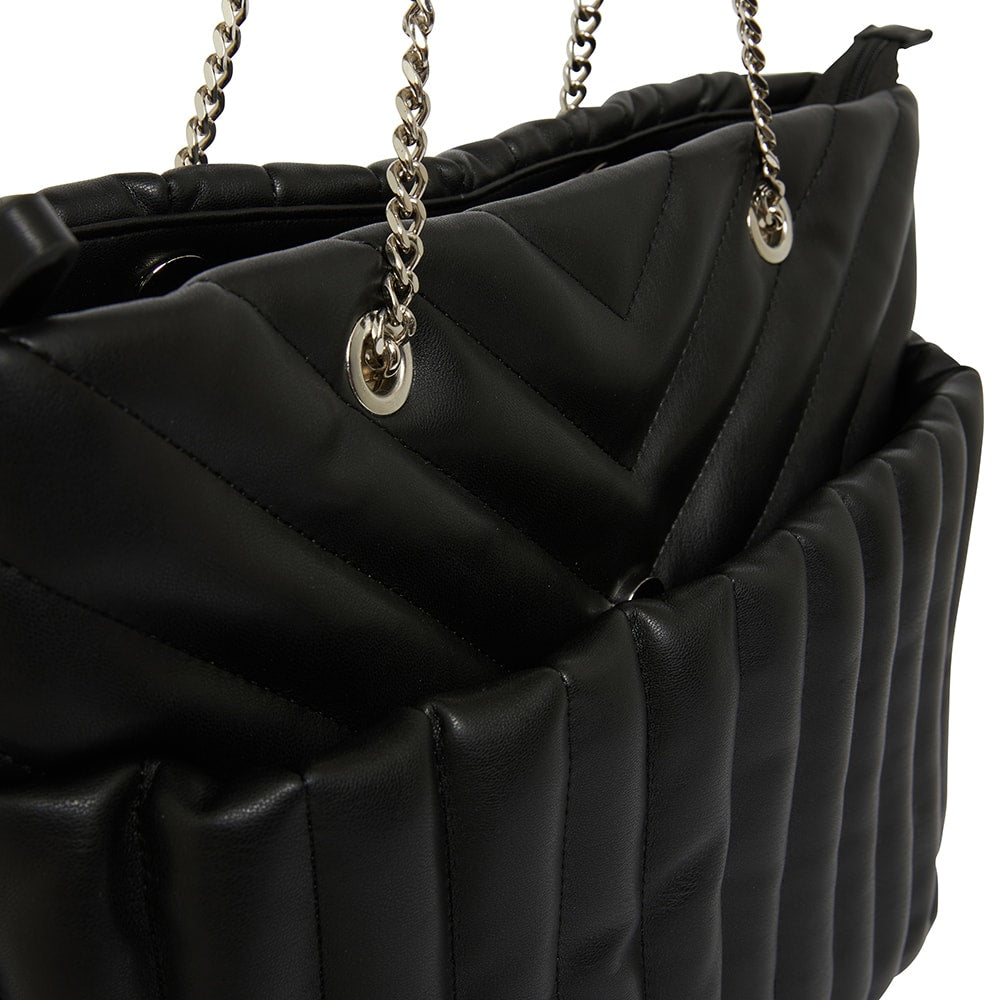 Thea Handbag in Black Smooth