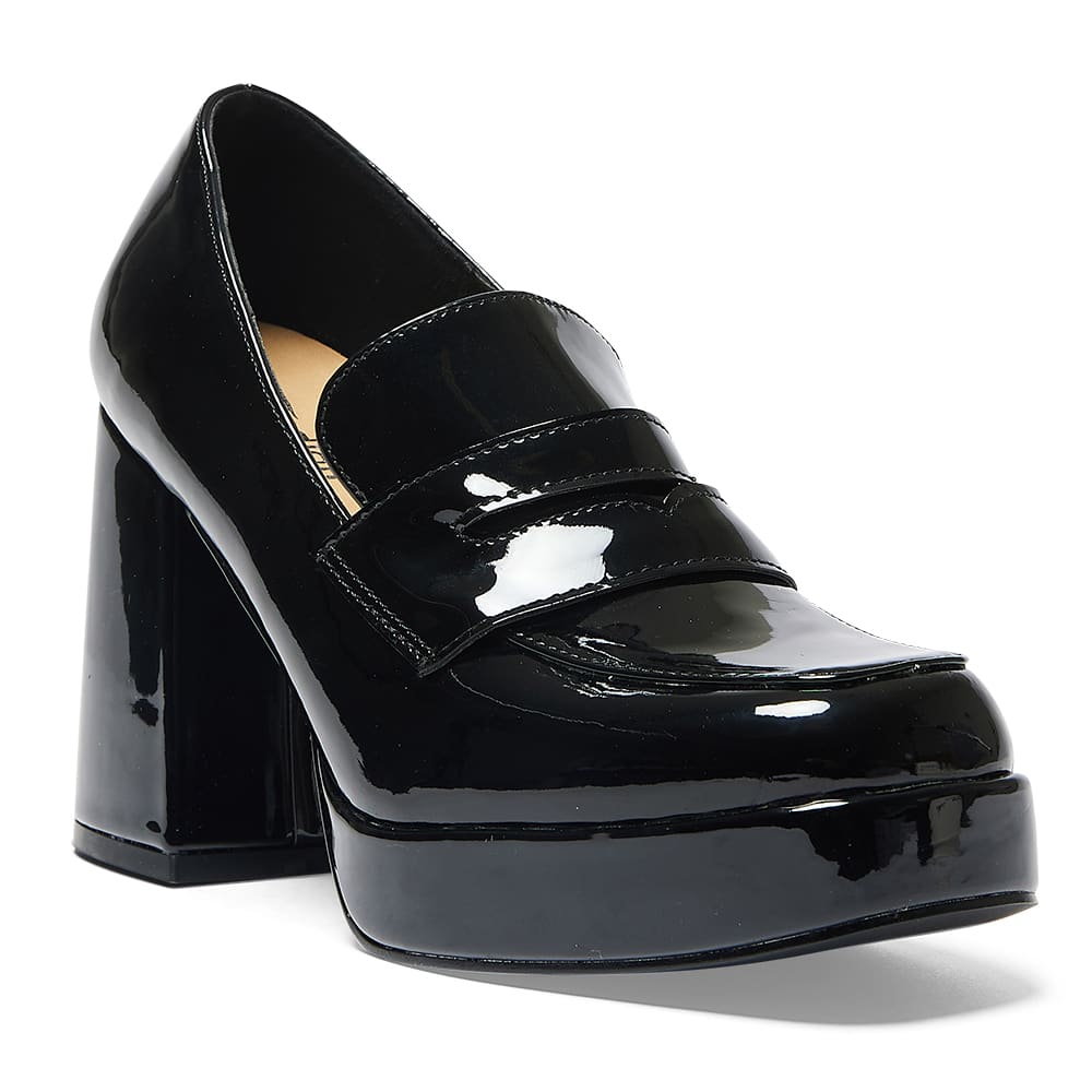 Tory Loafer in Black Patent