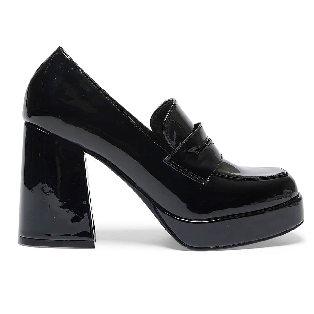 Tory Loafer in Black Patent