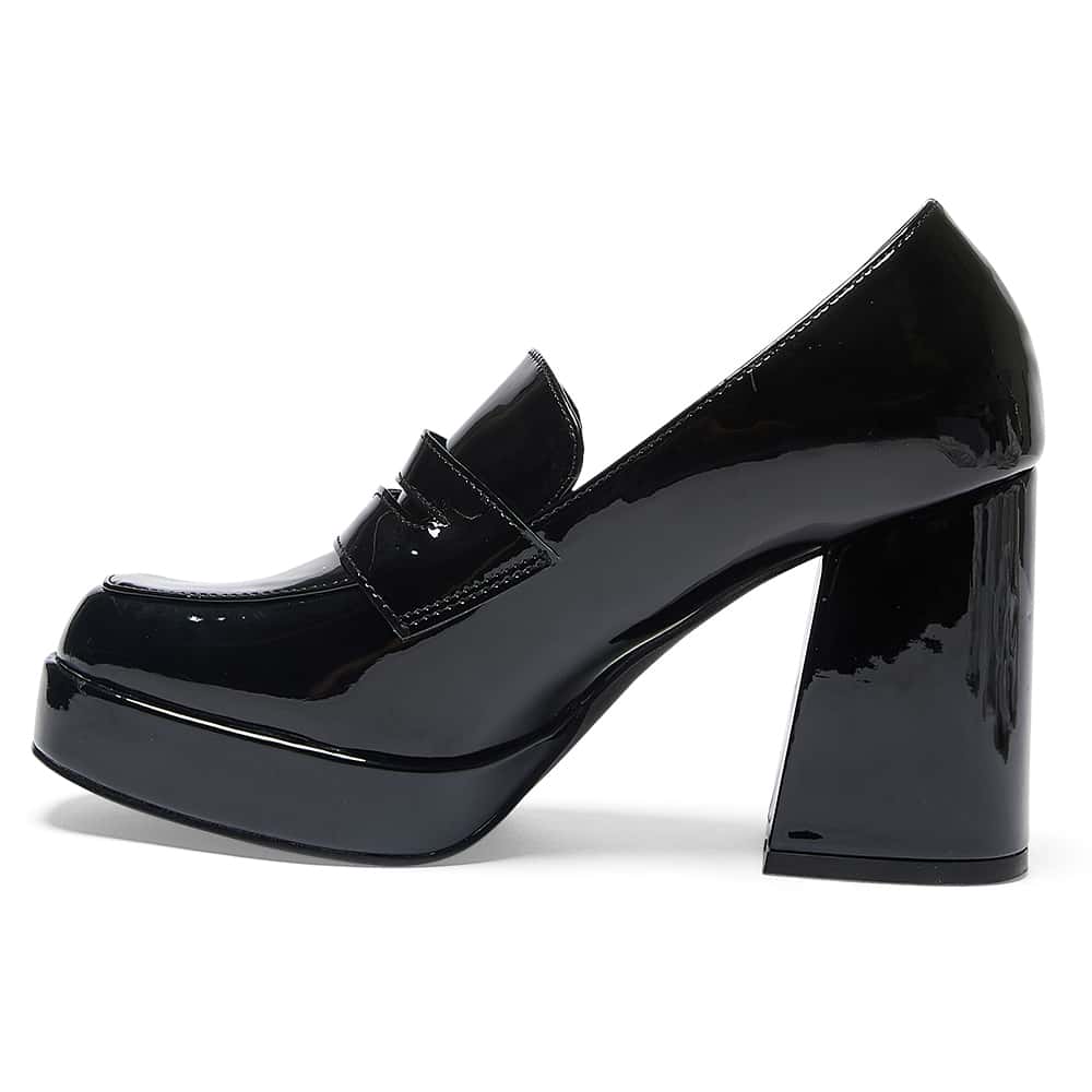 Tory Loafer in Black Patent