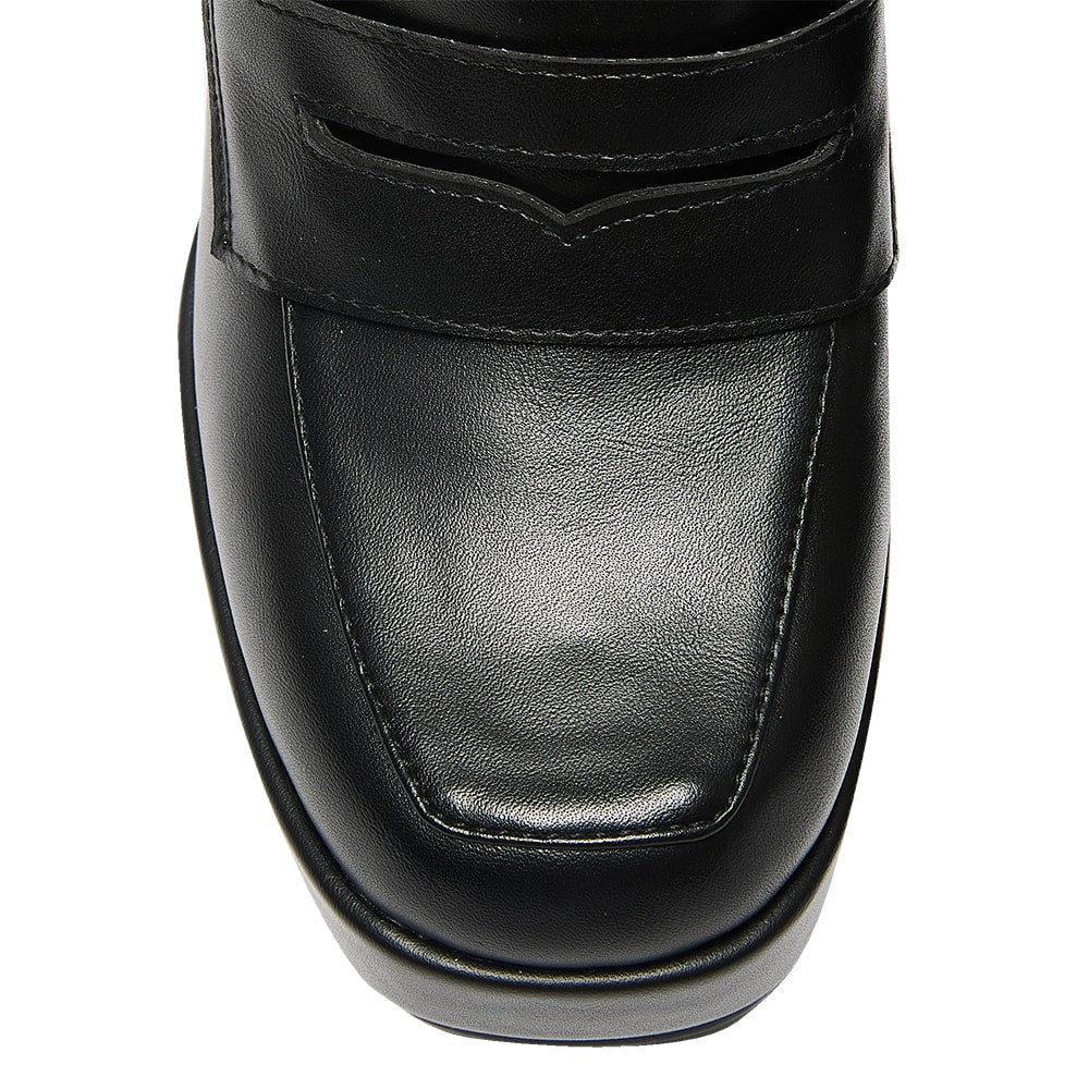 Tory Loafer in Black Smooth