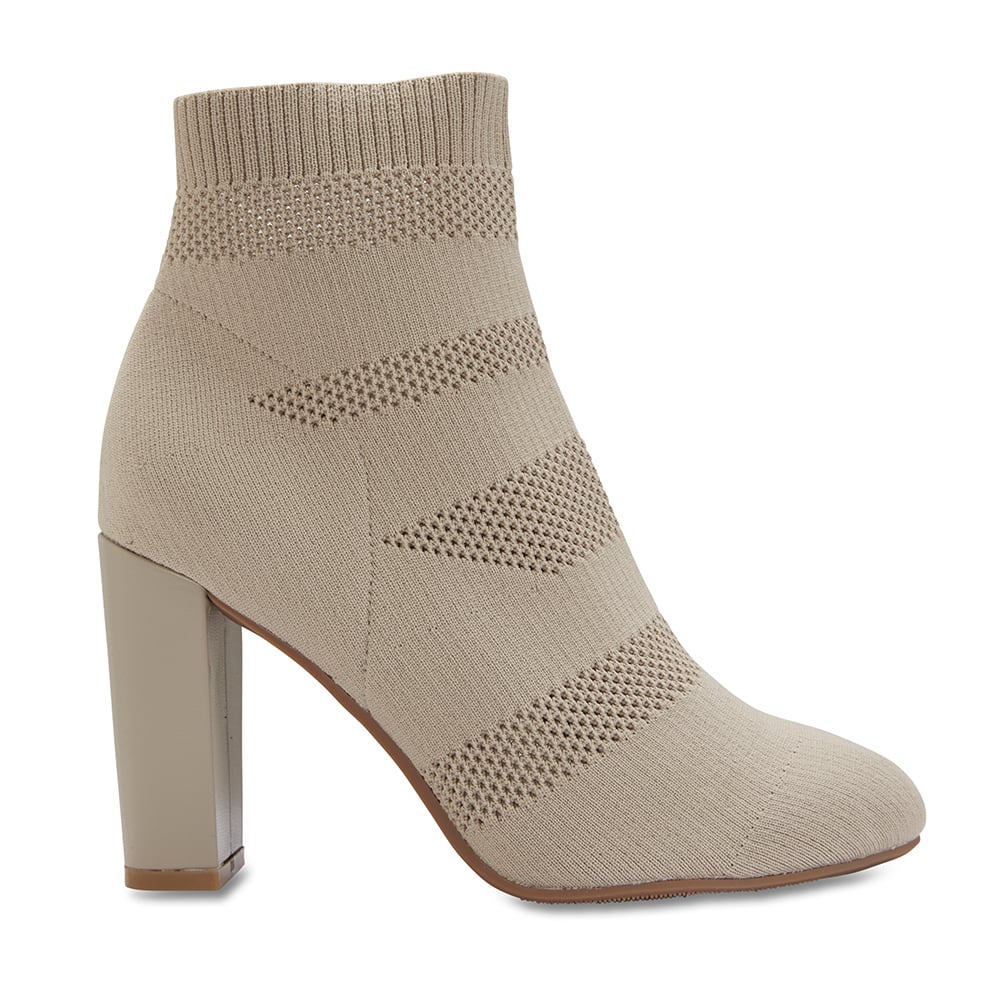 Unique Boot in Taupe Fabric