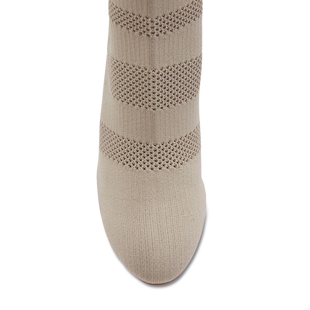 Unique Boot in Taupe Fabric