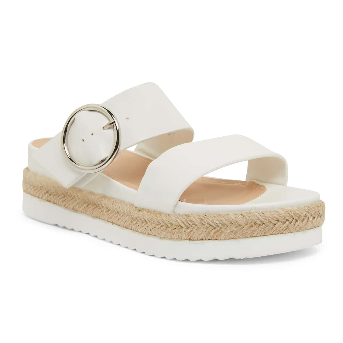 Warsaw Espadrille in White Smooth