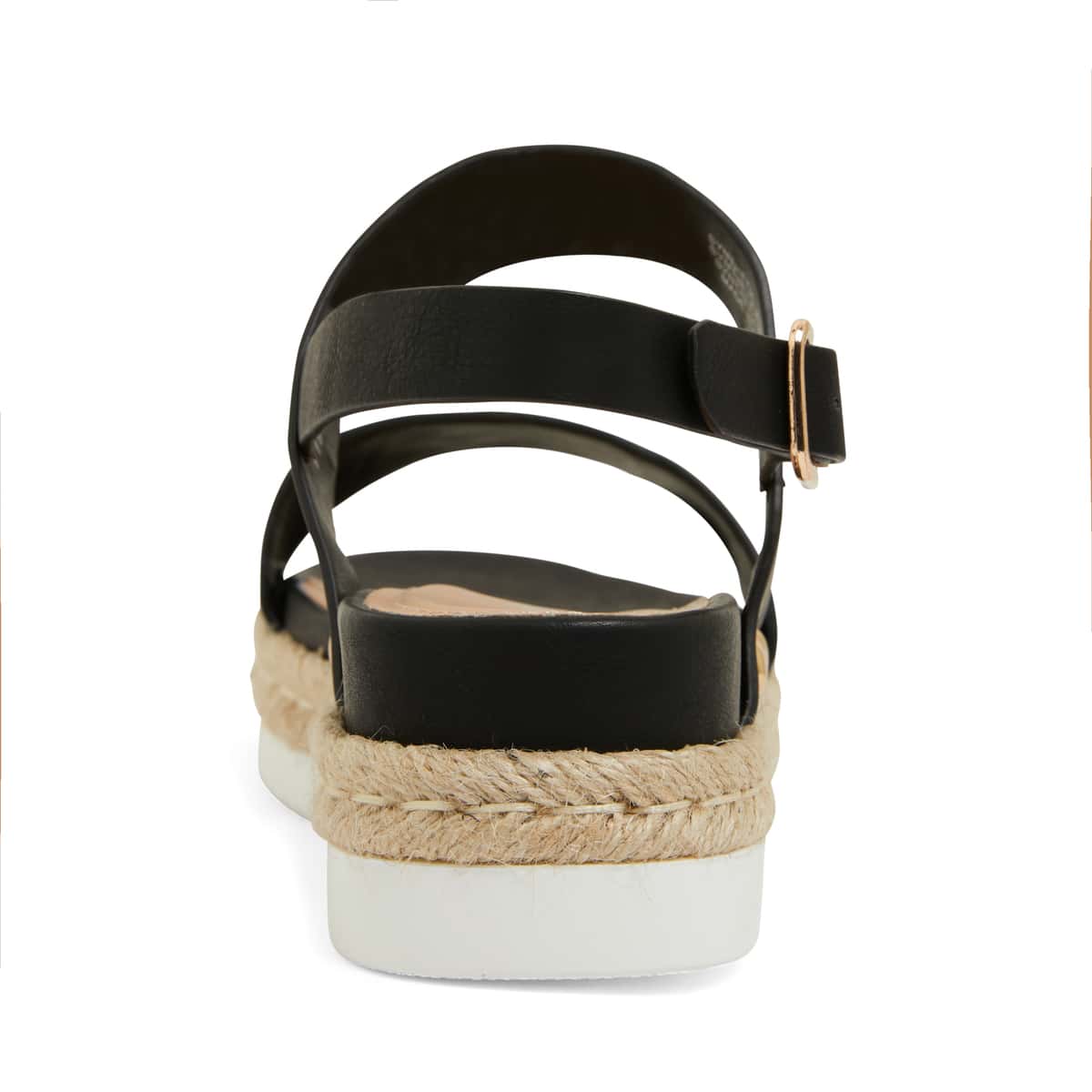 Wave Espadrille in Black Smooth