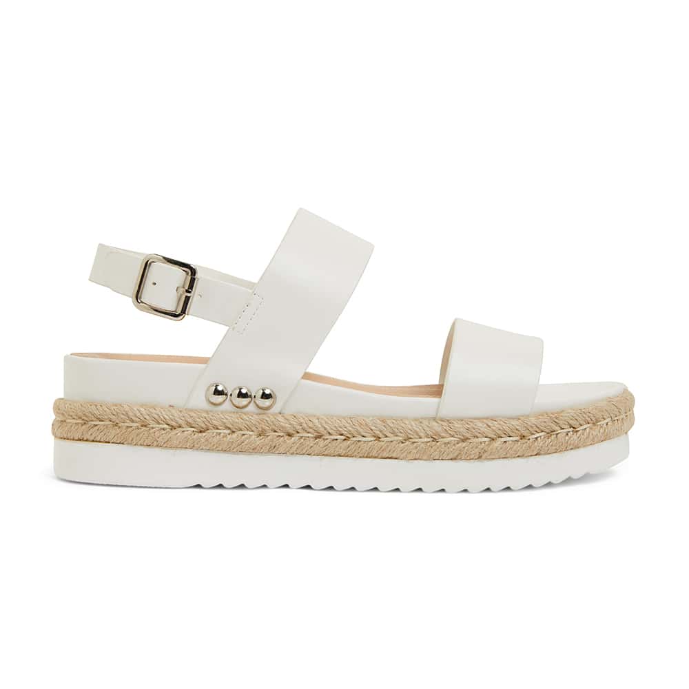 Wave Espadrille in White Smooth
