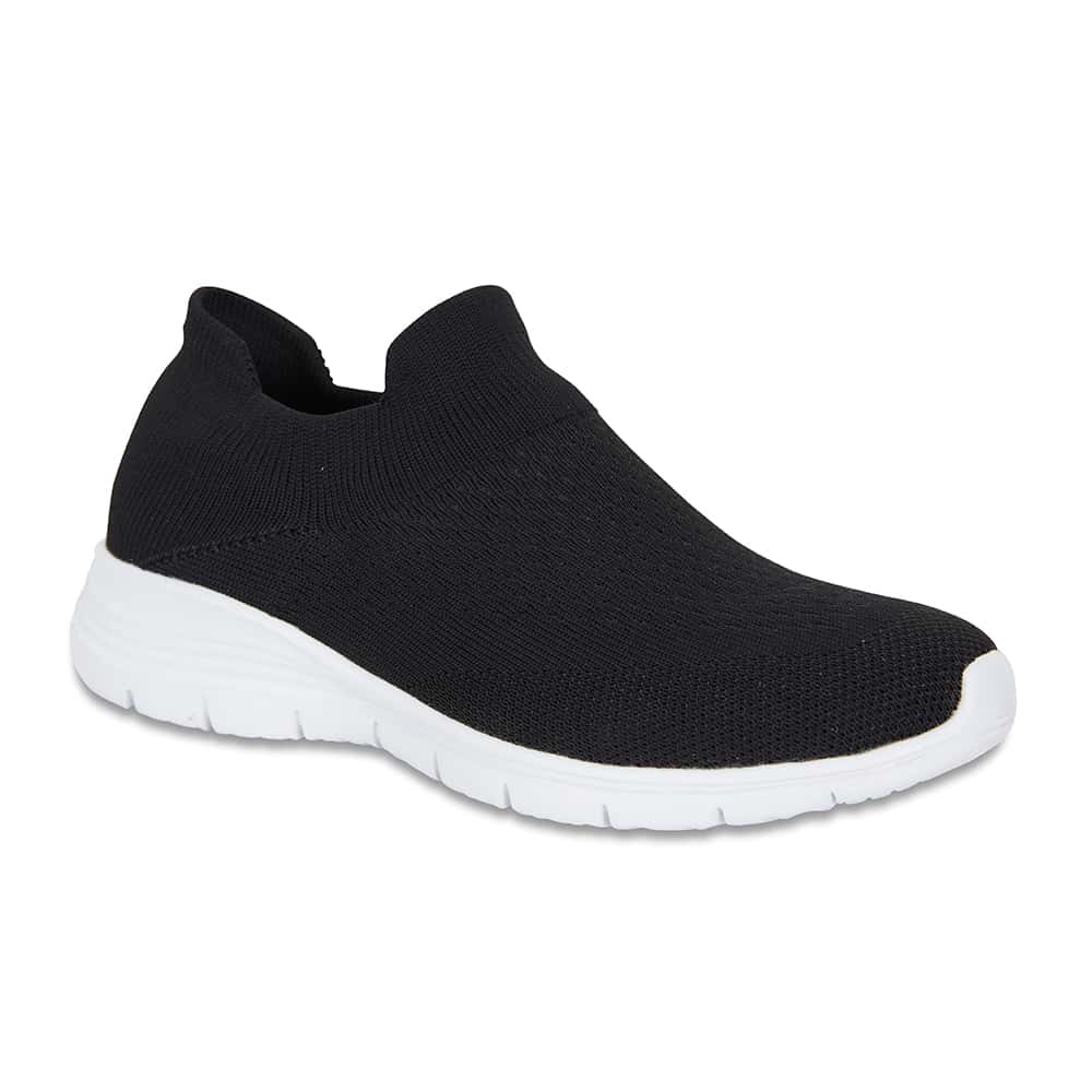 Woods Sneaker in Black Fabric