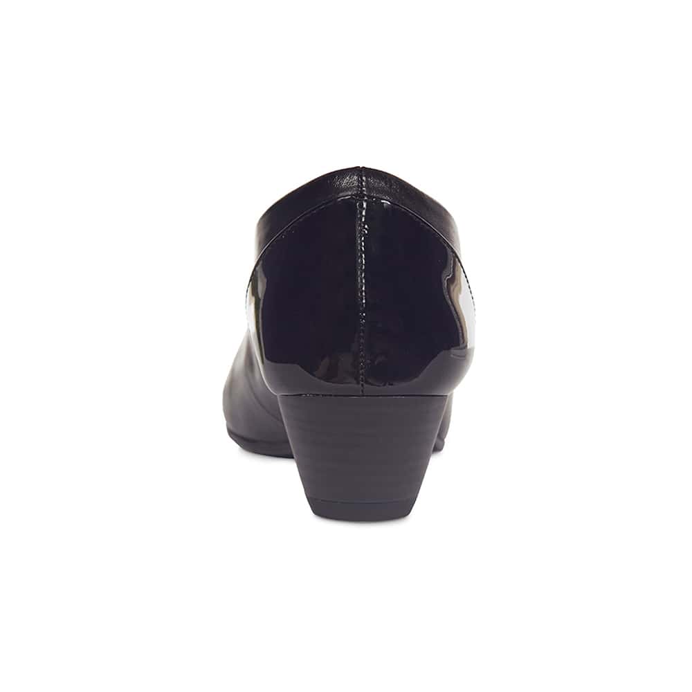 Acton Heel in Black Patent