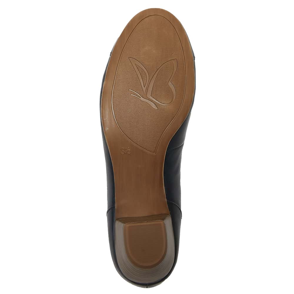 Acton Heel in Navy Leather