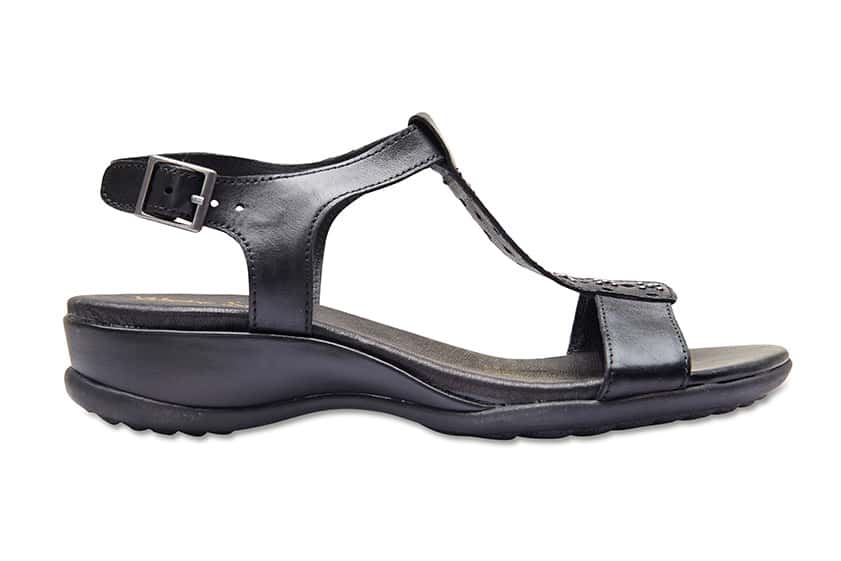 Cairo Sandal in Black Leather