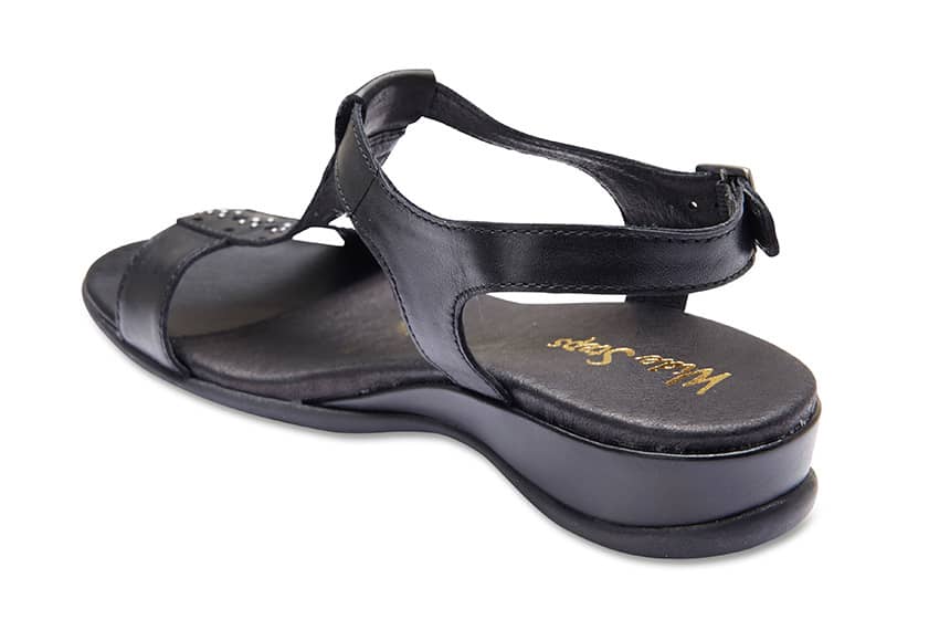 Cairo Sandal in Black Leather
