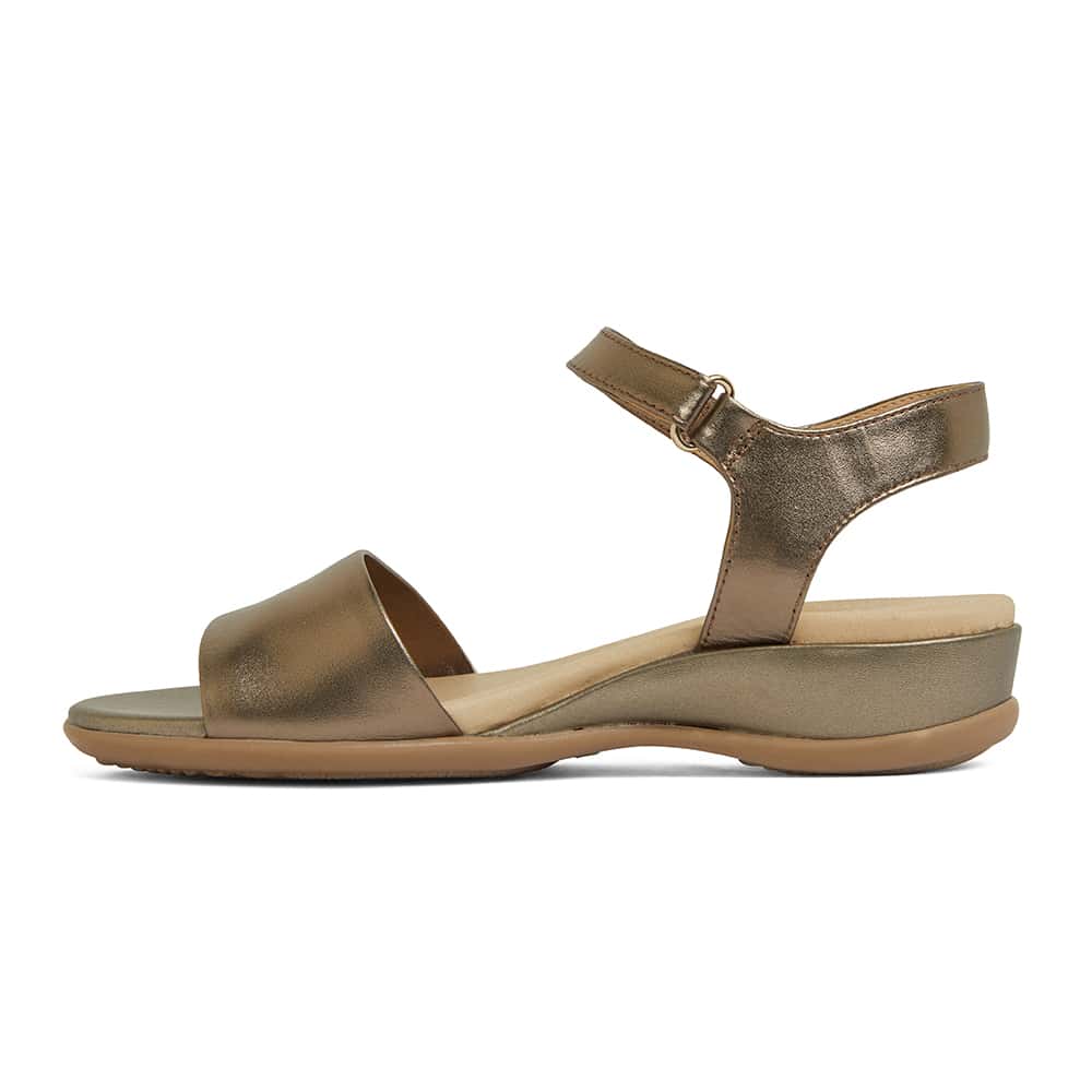 Camden Sandal in Pewter Leather
