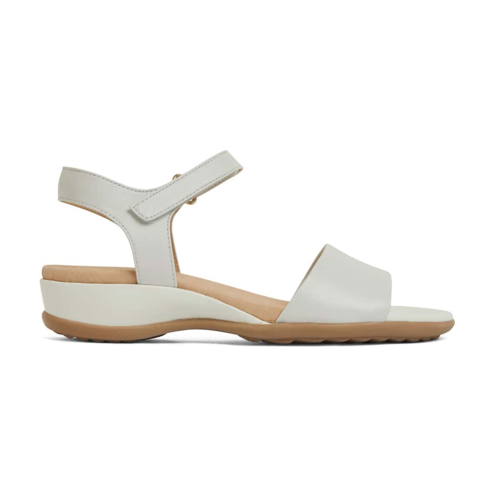 Camden Sandal in White Leather