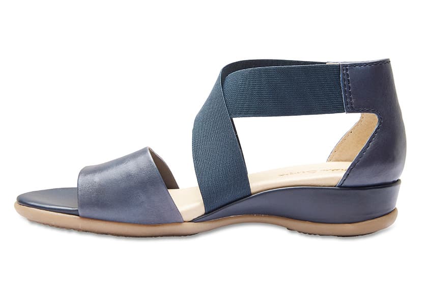Charity Sandal in Navy Leather