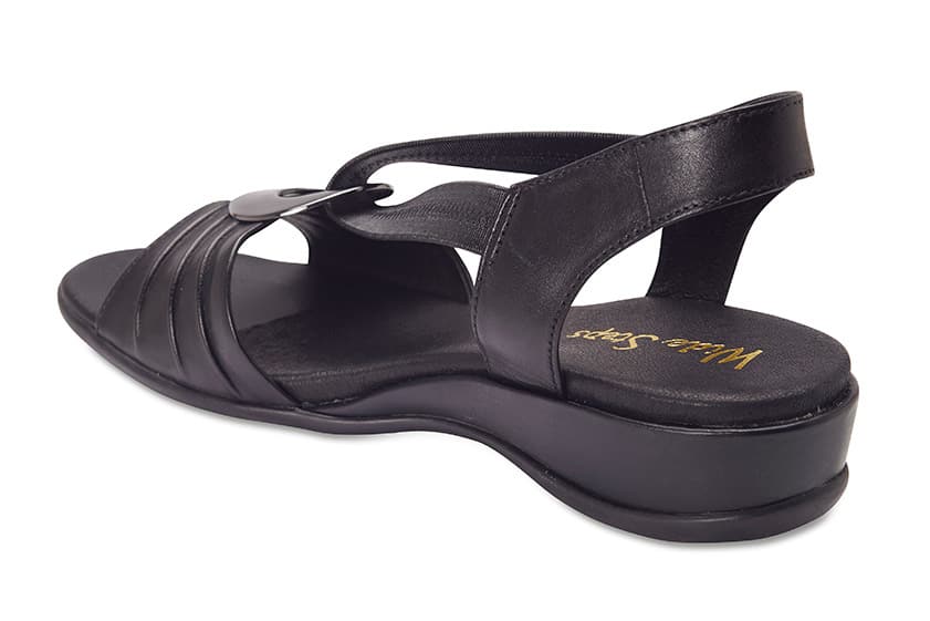 Chase Sandal in Black Leather