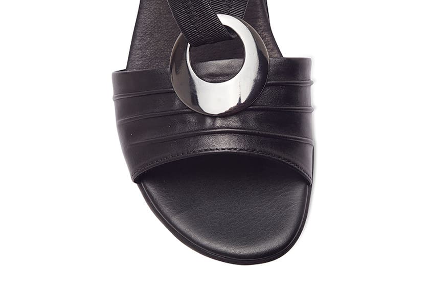 Chase Sandal in Black Leather