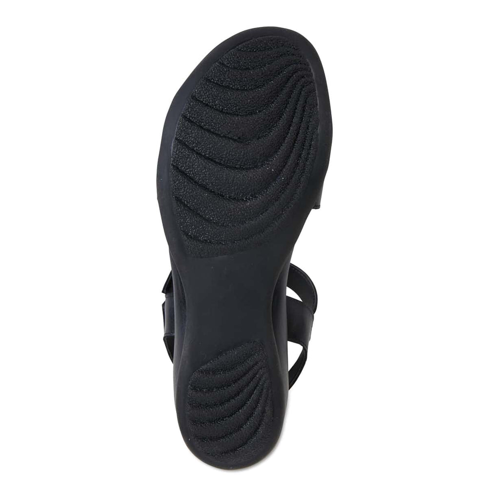 Cisco Sandal in Black Leather