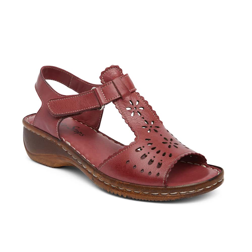 Dario Heel in Cherry Leather