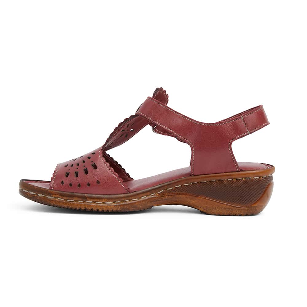 Dario Heel in Cherry Leather