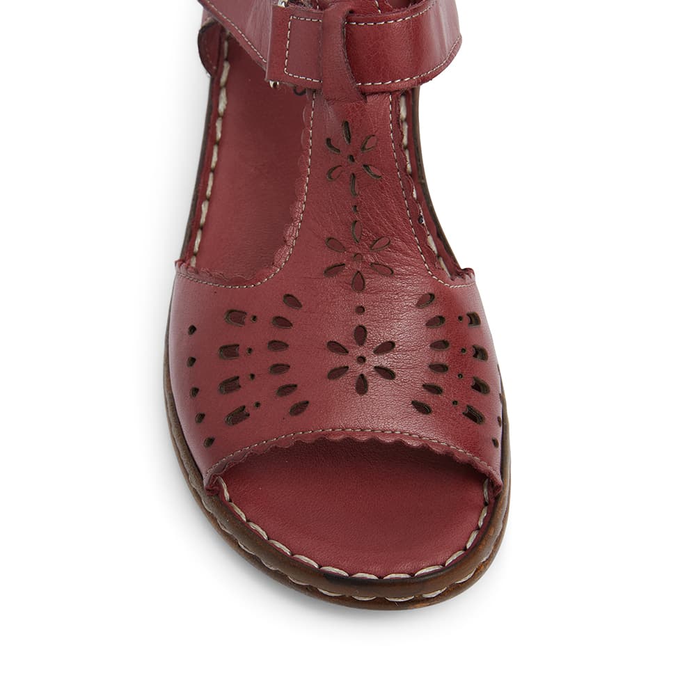 Dario Heel in Cherry Leather