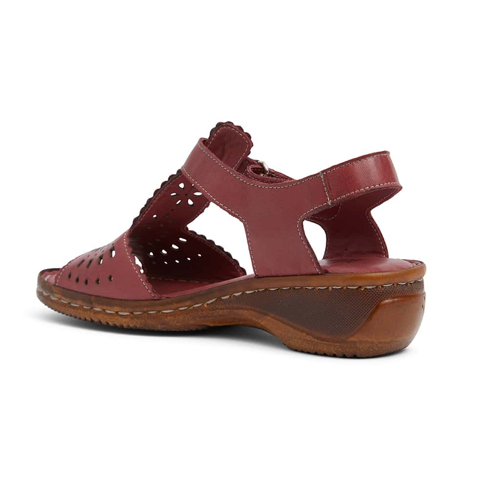 Dario Heel in Cherry Leather