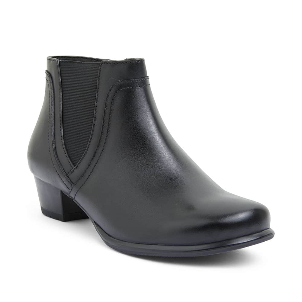Delmar Boot in Black Leather | Wide Steps | Shoe HQ