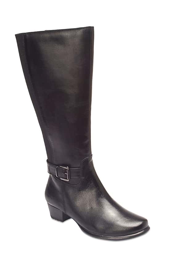 Diplomat Boot in Black Leather