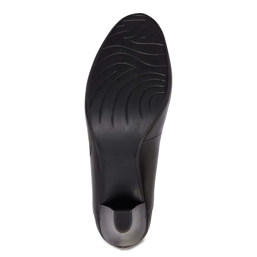 Edina Heel in Black Leather