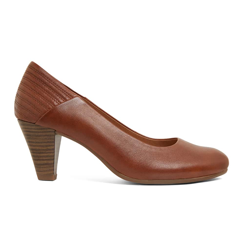 Edina Heel in Cognac Leather