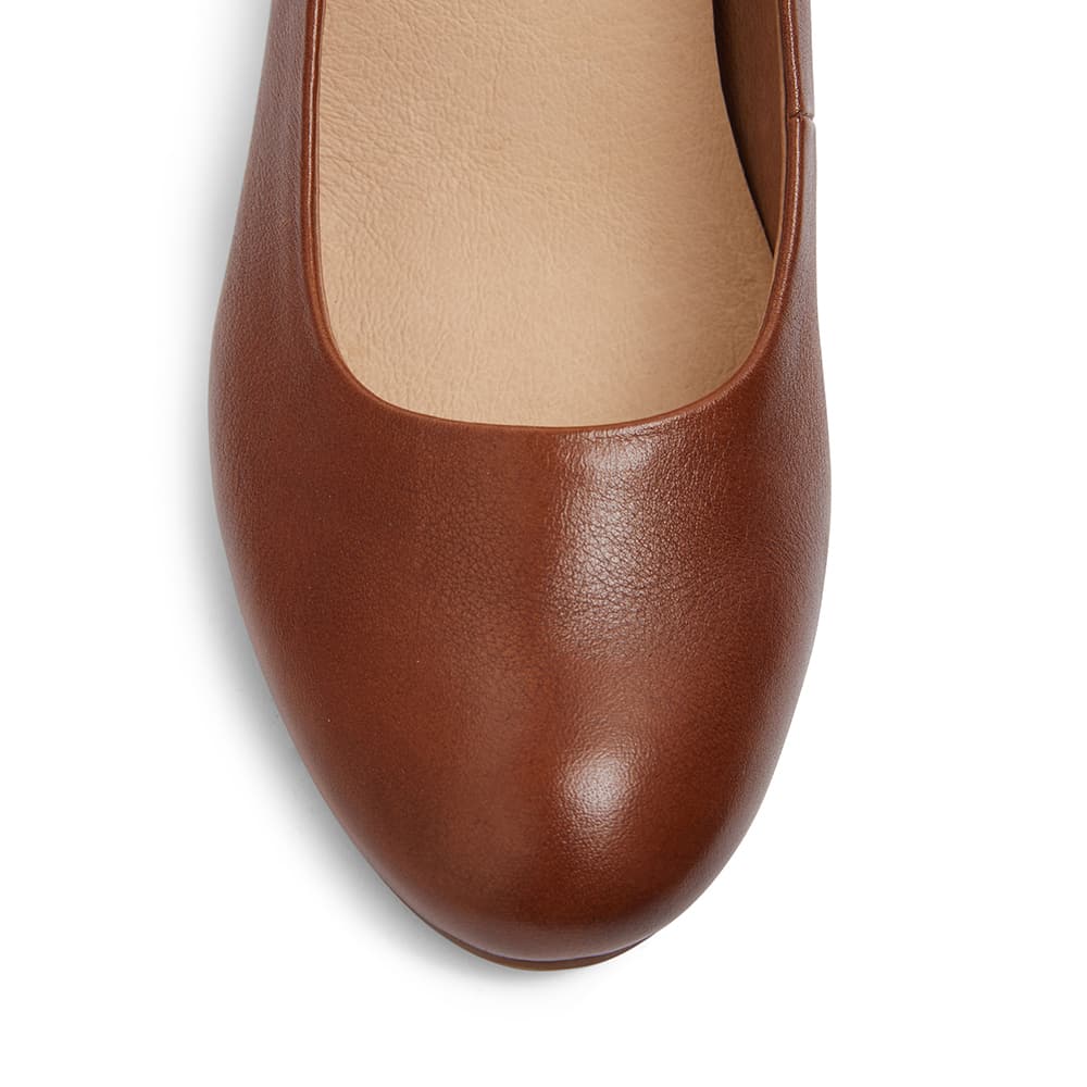 Edina Heel in Cognac Leather