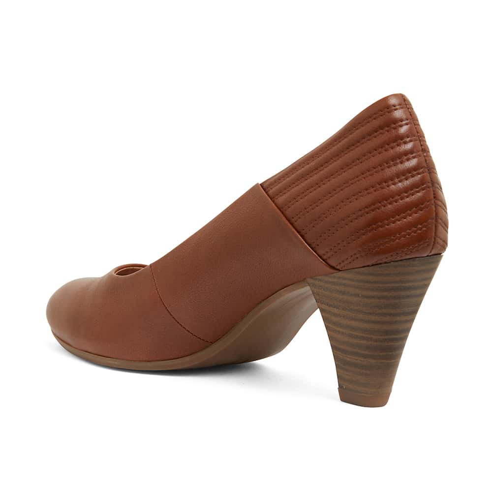 Edina Heel in Cognac Leather