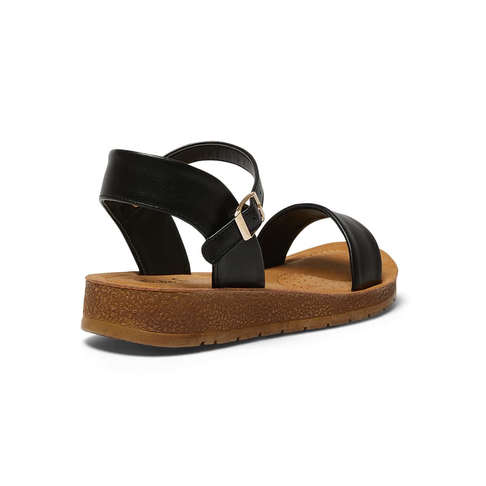 Eliza Sandal in Black Smooth