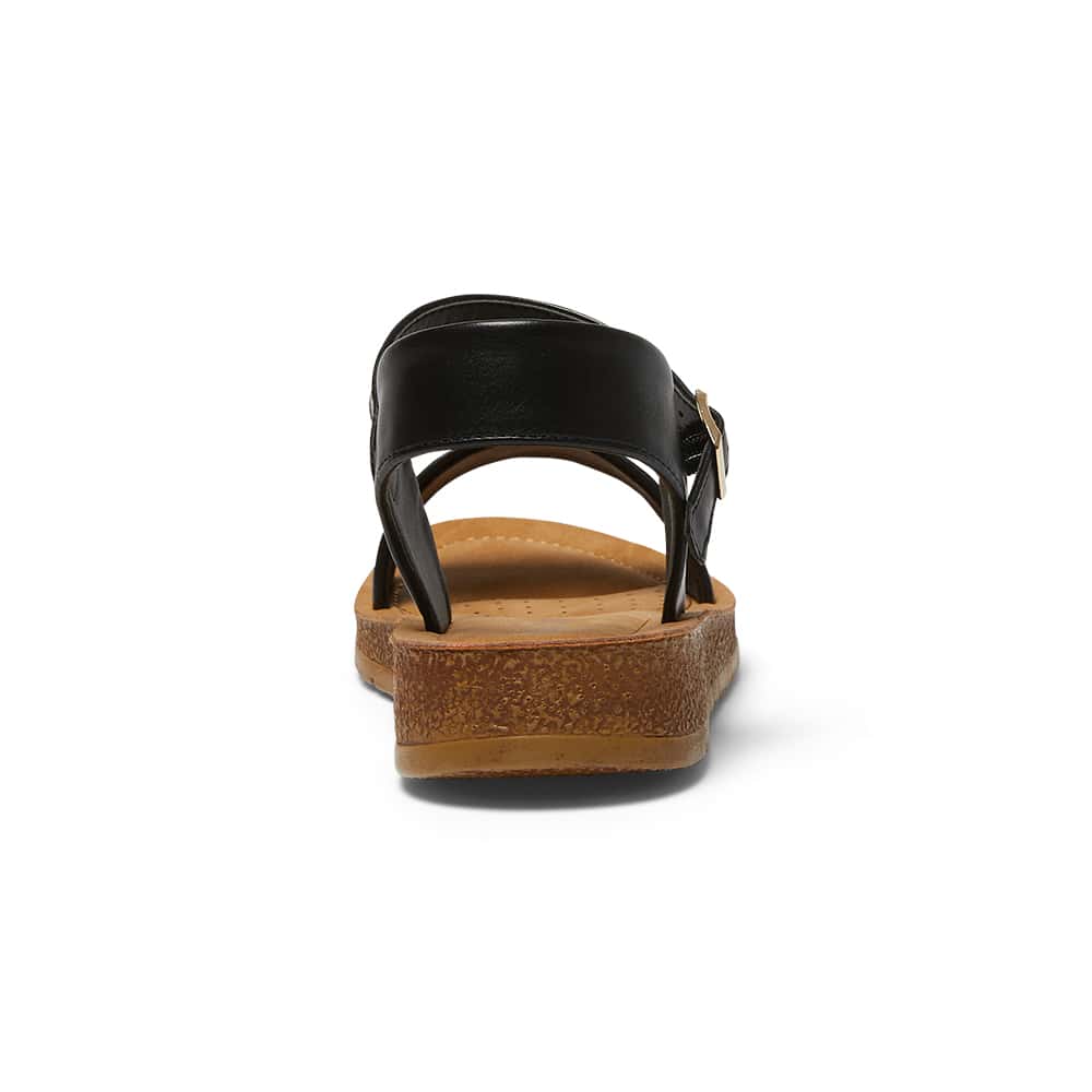 Eliza Sandal in Black Smooth