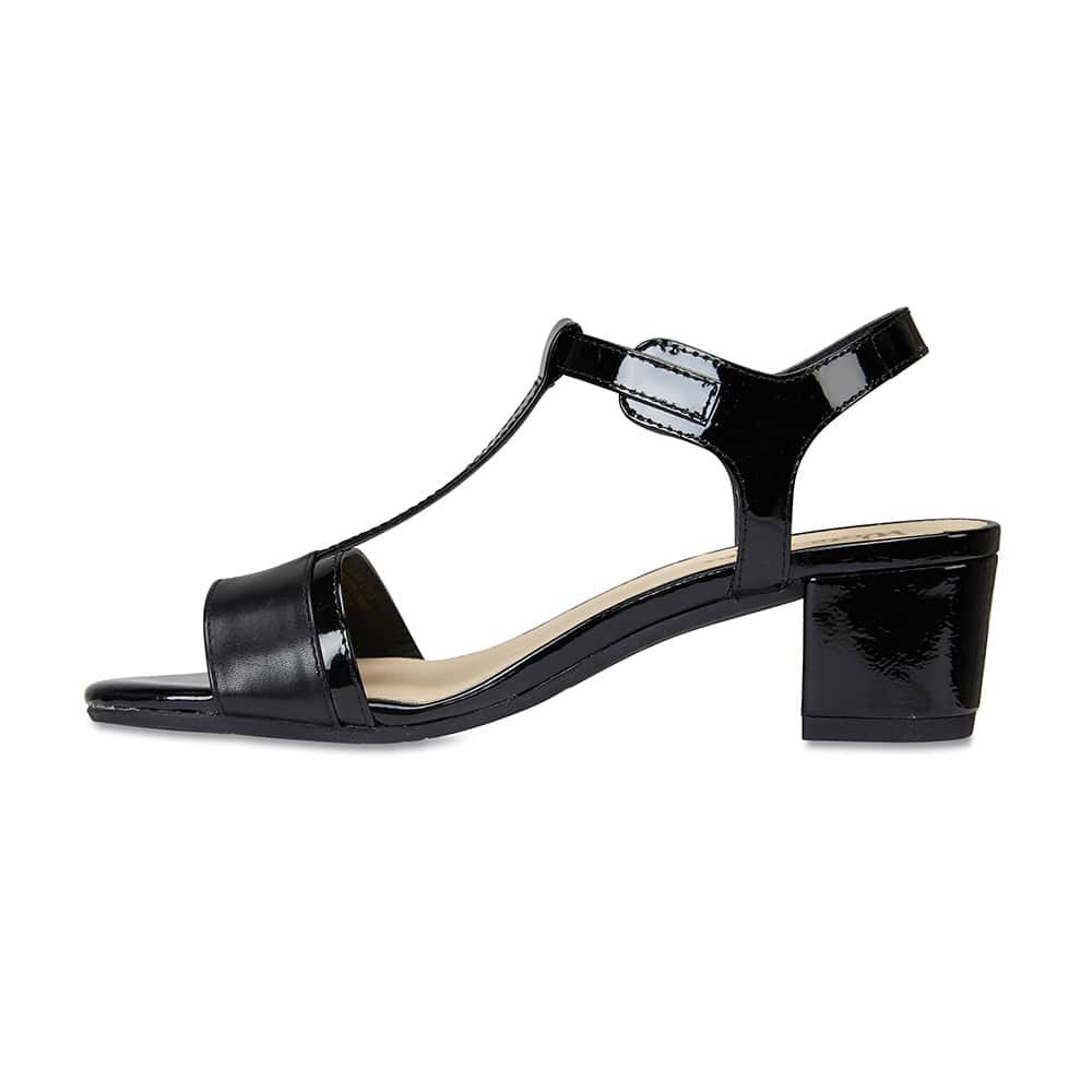 Ella Heel in Black Leather