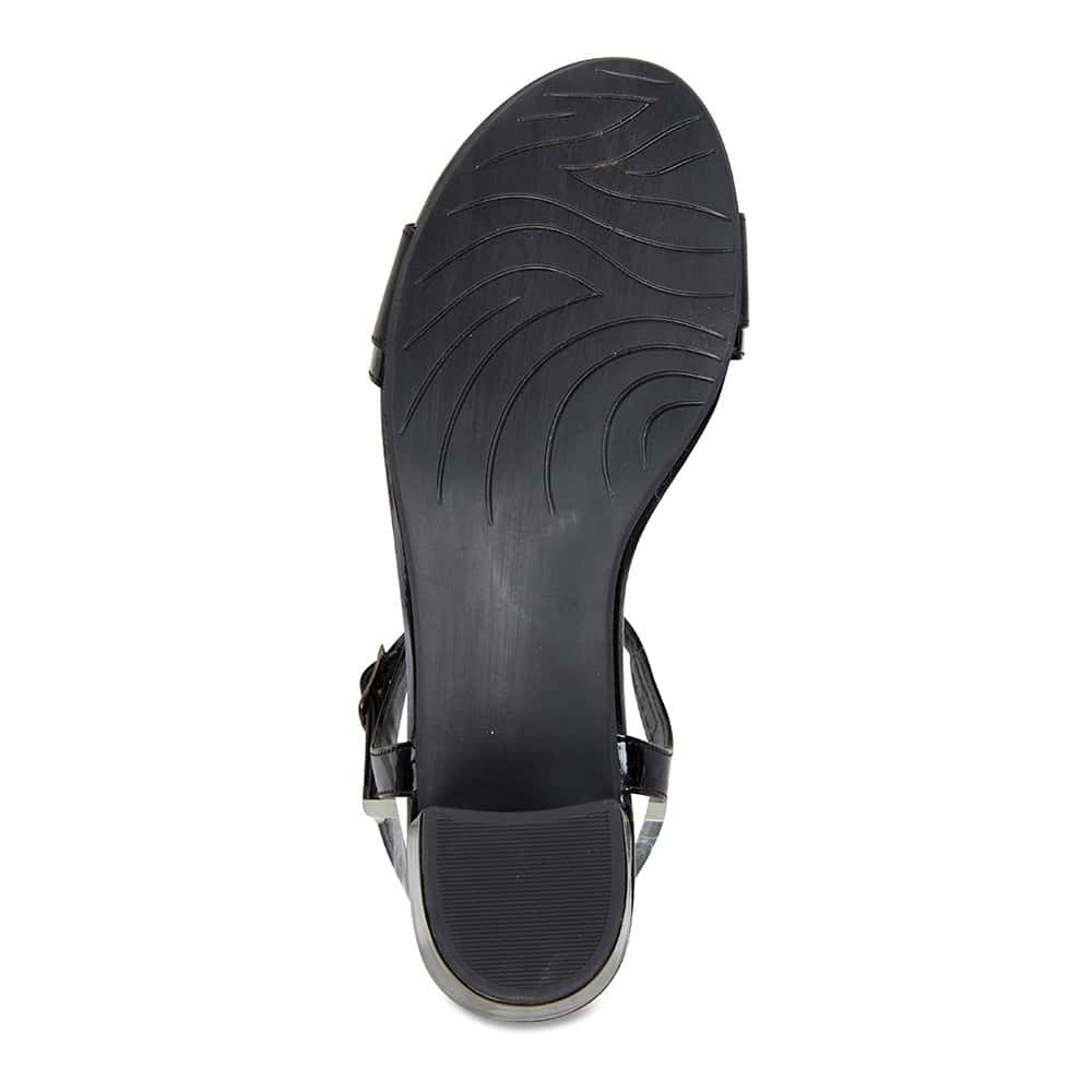 Ella Heel in Black Leather