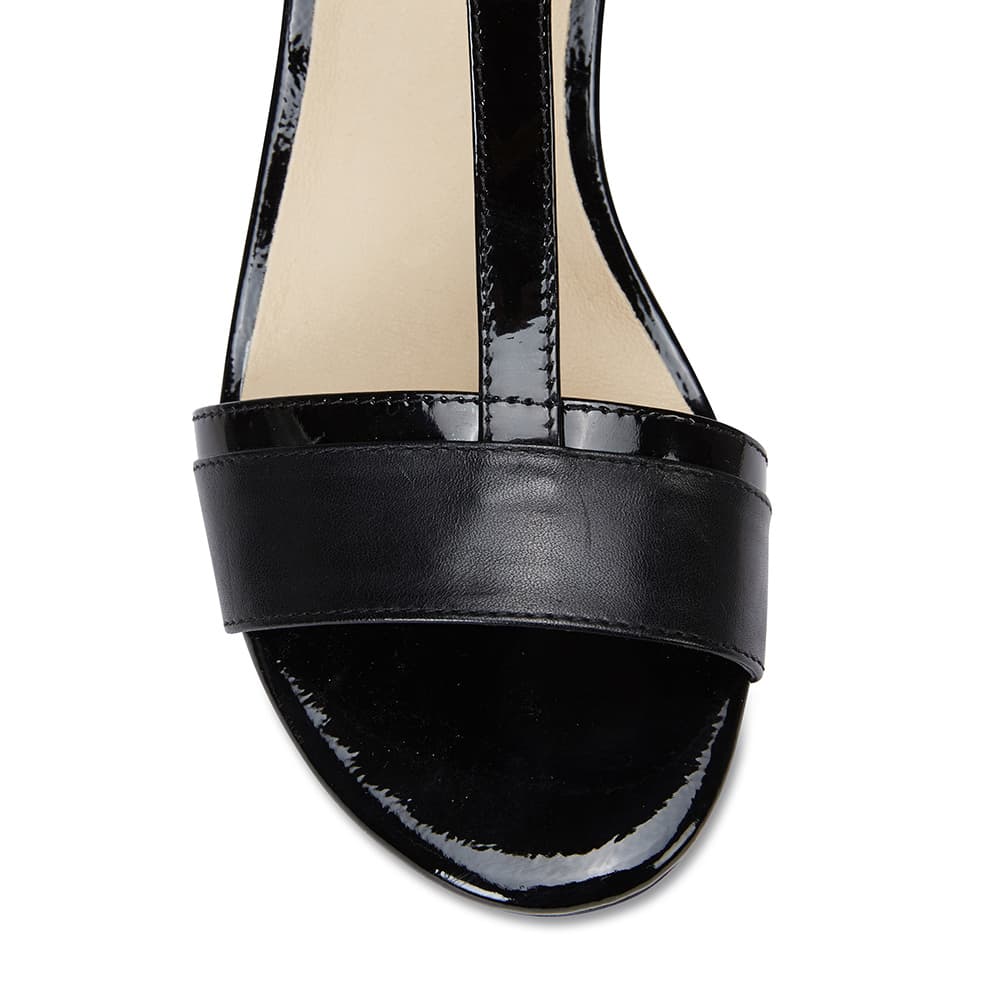 Ella Heel in Black Leather