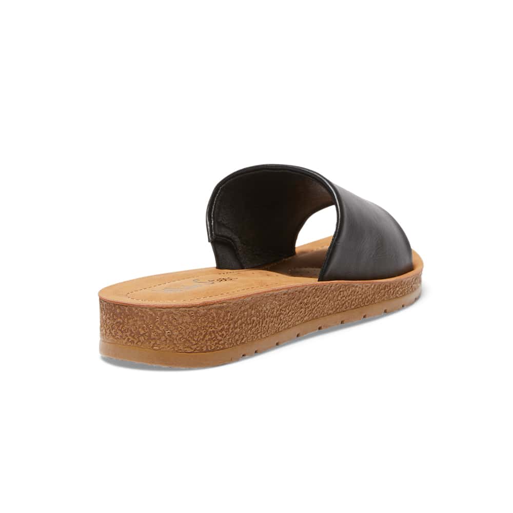 Enid Slide in Black Smooth
