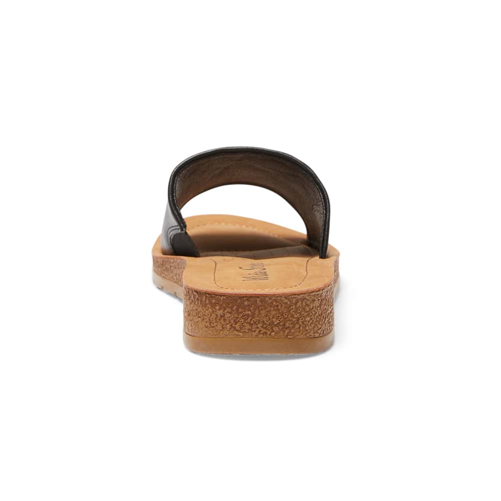 Enid Slide in Black Smooth