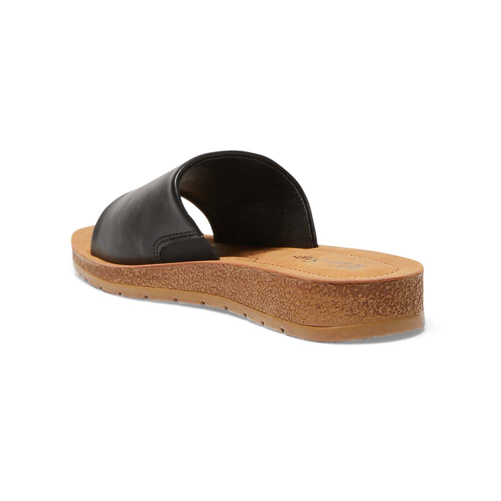 Enid Slide in Black Smooth