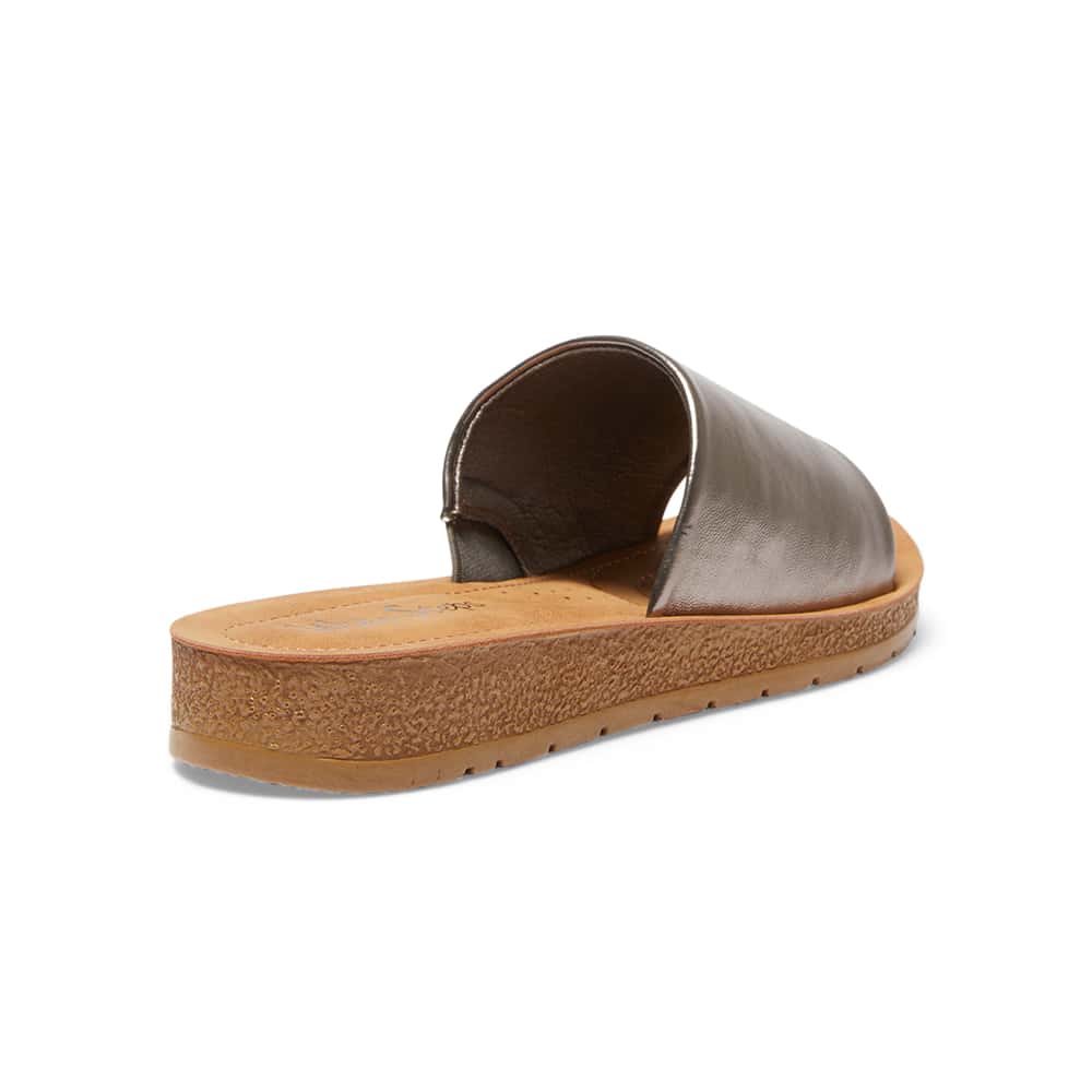Enid Slide in Pewter Smooth