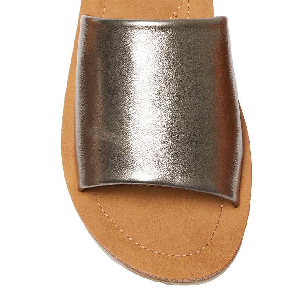 Enid Slide in Pewter Smooth