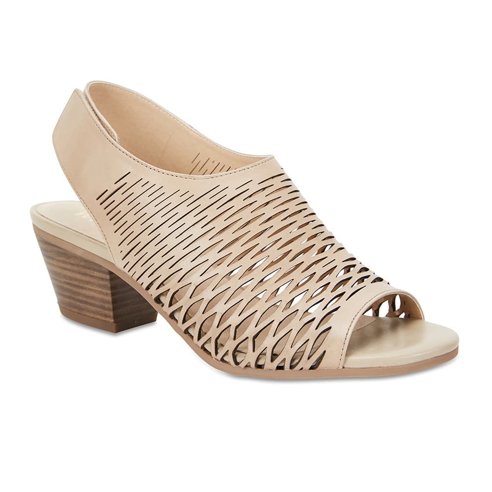 Etch Heel in Neutral Leather
