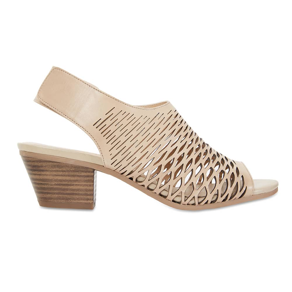 Etch Heel in Neutral Leather