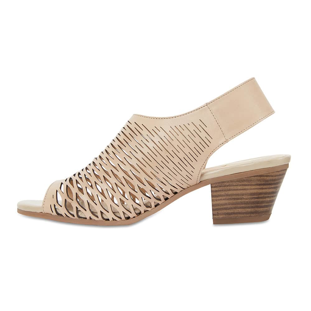 Etch Heel in Neutral Leather
