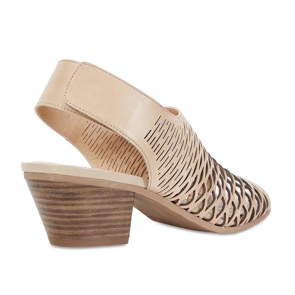 Etch Heel in Neutral Leather