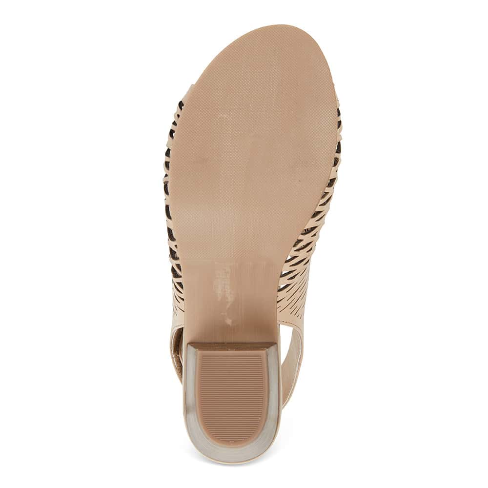 Etch Heel in Neutral Leather