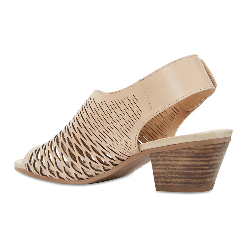 Etch Heel in Neutral Leather