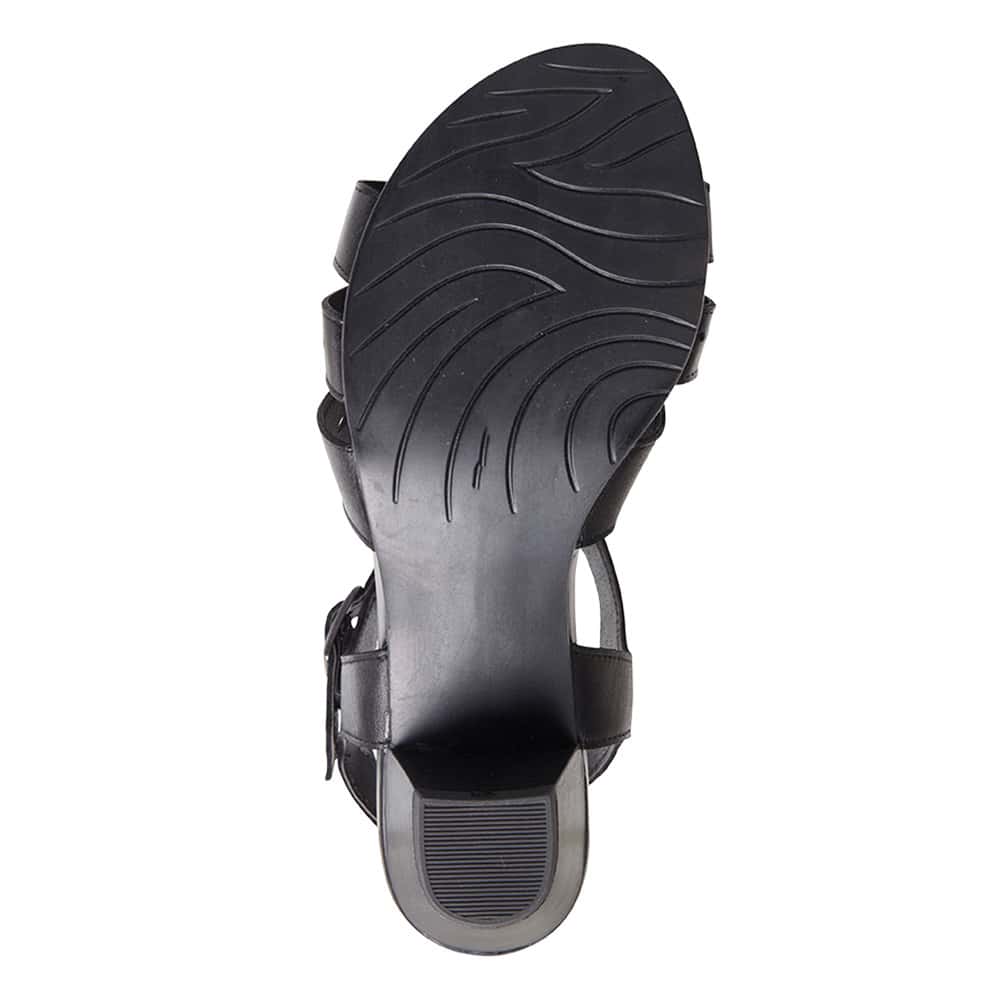 Freida Heel in Black Leather